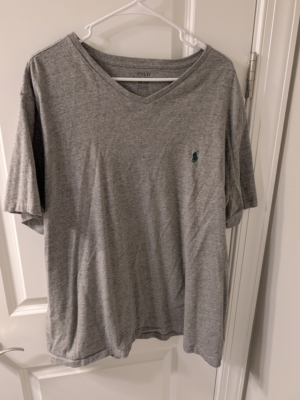 Polo by Ralph Lauren Men’s Grey V-Neck T-Shirt